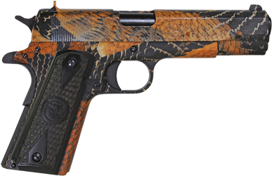 Iver Johnson Arms 1911A1BOA 1911 A1 BOA 45 ACP 8+1 5" Black Steel Barrel, BOA Snakeskin Steel Serrated Slide, BOA Snakeskin Steel Frame w/Beavertail, Black Dymondwood Snakeskin Grip 174701