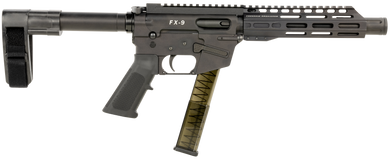 FREEDOM ORDNANCE FX9P8SBM FX-9  9mm Luger 31+1 8" Black Nitride Steel Barrel, M-LOK Handguards, Black Anodized Aluminum Picatinny Rail Receiver, Black SB Mini Brace, AR15 Grip 166515