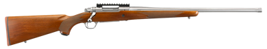Ruger 57125 Hawkeye Hunter Full Size 204 Ruger 5+1 24" Satin Stainless Steel Threaded Barrel, Picatinny Rail Steel Receiver, Fixed American Walnut w/Pistol Grip Stock 120304