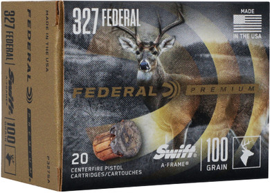 FEDERAL PREMIUM 327 FEDERAL</br>100GR A-FRAME JHP 20RD 10BX/CS AP327SA