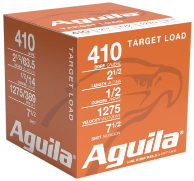Aguila 1CHB4137 Birdshot High Velocity 410Gauge 2.50" 1/2oz 7.5Shot 25 Per Box/20 Case 102133