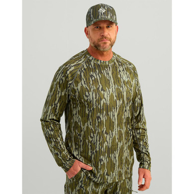 Nomad Mirage Long Sleeve Camo Crew Shirt Mossy Oak Bottomland L ONN1200050922L