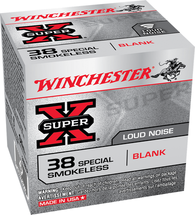 Winchester Ammo 38SBLP Super X Blank 38Special 50 Per Box/40 Case 65295