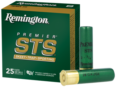 Remington Ammunition 28057 Premier STS  28 Gauge 2.75" 3/4 oz 8 Shot 25 Per Box/ 10 Cs 117089