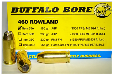 Buffalo Bore Ammunition 35A20 Personal Defense Strictly Business 460Rowland 185gr Jacket Hollow Point 20 Per Box/12 Case 42246