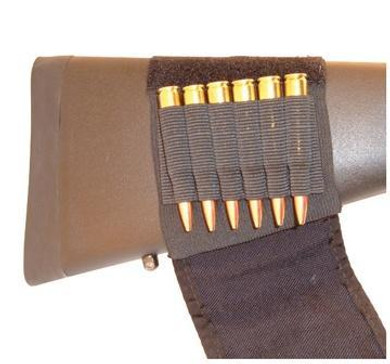 Grovtec Buttstock Cartridge Shell Holder Rifle with Flap Brown XUGTAC83