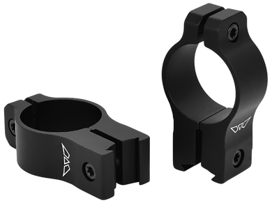 Warne V422M Rimfire Rings Vapor Matte Black Aluminum 1" Tube High Rimfire/Vertical Split 3/8" Dovetail, 0 MOA 144502