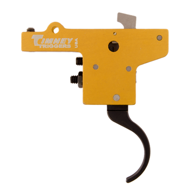 Timney Triggers 201 Featherweight  Curved Trigger with 3 lbs Draw Weight & Yellow/Black Finish for Mauser 98FN 133609