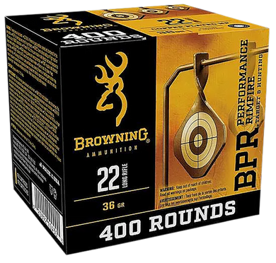 Browning Ammo B194122401   22LR 36gr Plated Hollow Point 400 Per Box/4 Case 163422