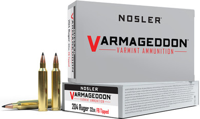 NOSLER VARMAGEDDON 204 RUGER</br>32GR FBT 20RD 20BX/CS A65115