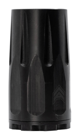 Angstadt Arms AA093LBC01 Blastwave Blast Shield Black Hardcoat Anodized Steel with 2.50" OAL for 9mm Luger 3-Lug Attachments 145433