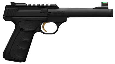 Browning 051534490 Buck Mark Plus Camper SR 22 LR 10+1 6" Steel Threaded Barrel, Matte Black Optic Ready/Serrated Steel Slide & Aluminum Frame, Black Ultragrip FX Grips 30061