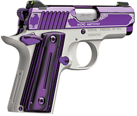 Kimber Mfg.,inc 3300160 Micro Amethyst NS 380 ACP 7+1 2.75" Amethyst purple PVD Stainless Steel Slide Satin Silver G10 Grip 170621