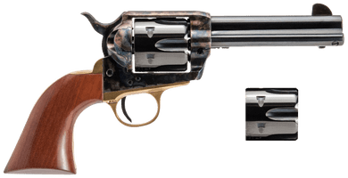 Cimarron PPP9MMDC Pistolero Dual Cylinder 9mm Luger/357 Mag 6 Shot, 4.75" Blued Barrel & Cylinder, Color Case Hardened Frame, Walnut Grip 156401