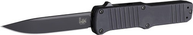 HOGUE HK HADRON 3.375" OTFAUTO CLIP PT ALUM FR MATTE BLK 54010H