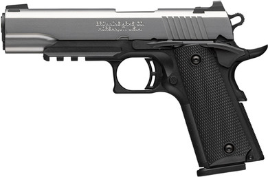 BROWNING 1911-380 SS 380ACP4.25"FS 8RD BLK/SS W/RAIL* G051120492