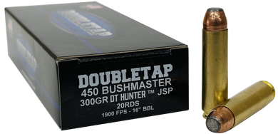DoubleTap Ammunition 450B300SP   450Bushmaster 300gr 20 Per Box/25 Case 183131