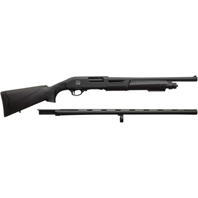 Charles Daly 301 Pump Field Shotgun Combo 12ga 3" Chamber 5rd Capacity 18.5" & 28" Barrels Synthetic Stock CH930374
