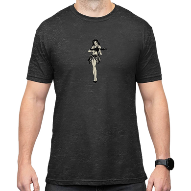 Magpul MAG1117-010-M Hula Girl CVC  Charcoal Gray Cotton/Polyester Short Sleeve Medium 184495