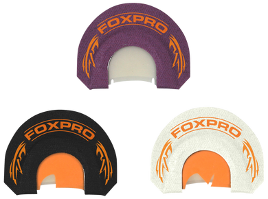 Foxpro HYBRID SPUR COMBO Crooked Spur Hybrid Spur Combo Pack Diaphragm Call Double Reed Turkey Sounds Attracts Turkeys Black/Purple/White 3 Piece 126602