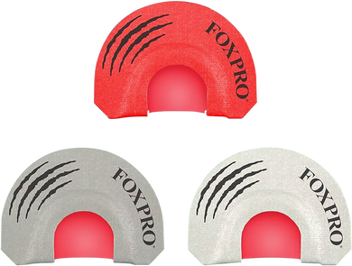 Foxpro LOADEDGUN Loaded Gun Combo Diaphragm Call Double/Triple Reed Coyote Sounds Attracts Coyotes Gray/Red/White 3 Piece 126556