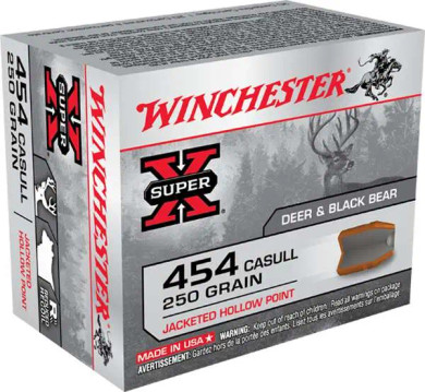 WINCHESTER SUPER X 454CASULL 250GR JHP 20RD BX 200RD CASE WINCX454C3