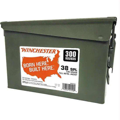 .38 SPEC 130GR FMJ 300RDS METAL CAN WINCWW38C