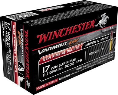 WINCHESTER VARMINT HV 17WSM 20GR PT 50RD BX 500RD CASE WINCS17W20