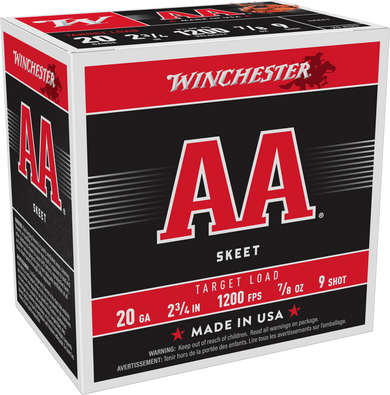 WINCHESTER AA SKEET LD 20GA 23/4 #9 WINCAA209