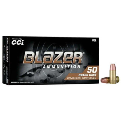 CCI 9MM LUGER 147GR FMJ BLAZER - BRASS 50 RD/BX 20 BX/CS CCI5203