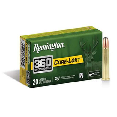 REMINGTON R360BH4 360 BUCKHAMMER 180GR CORE-LOKT SP 20 RD/BX 10 BX/CS REMIR27742