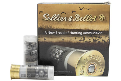 SELLIER & BELLOT 12GA 2 3/4 00 BUCK 9 PELLET 25RD BOX 10 BOXES PER CASE SELLSB12BSG