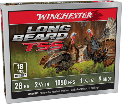 WINCHESTER 28 GA 2.75" #9 LONG BEARD TSS 1-1/4 OZ 5 RD/BX 10 BX/CS WINCLBTSS289