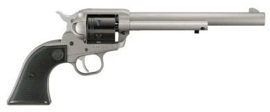 dRUGER WRANGLER 22LR REVOLVER 7.5" SILVER 6RD RUGE2039