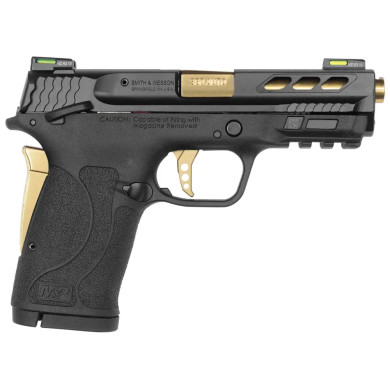 SMITH & WESSON PC M&P 380 SHIELD EZ 3.75" PSTL GLD PRTD BRL 8RD TLCI SAO MA COMPL SMIT12719