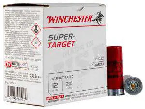 WINCHESTER 12 GA 2-3/4" #7.5 SUPER-TARGET 24 GRAM 1350 FPS 25 RD/BX 10 BX/CS WINCTRGT213507