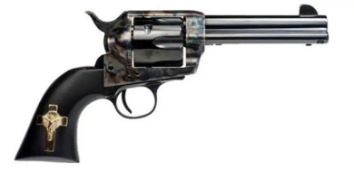 CIMARRON HOLY SMOKER 45LC REVLVR 4.75" W/ CROSS RH PW CIMAMP310GCI01BG