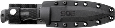 SOG KNIFE SEAL PUP 4.75"BLACK SERRATED W/KYDEX SHEATH M37K