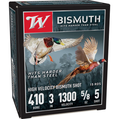 WINCHESTER 410 GA 3" #5 IB  BISMUTH 9/16 OZ 15 RD/BX 10 BX/CS WINCSWB4135XV