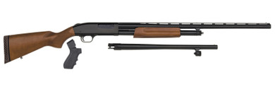 MOSSBERG 500 COMBO 12G 18.5"/28" WOOD W/ PSTL GRP 5RD MOSS54169