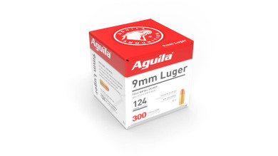 AGUILA 9MM FMJ 124GR BULK PK 300RD 4 PER CS AGUI1E092108