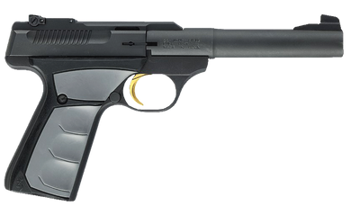 Browning 051482490 Buck Mark Camper *CA Compliant 22 LR 10+1 5.50" Tapered Bull Barrel, Matte Black Serrated Steel Slide & Aluminum Frame, Gray Ultragrip FX Grip 84371