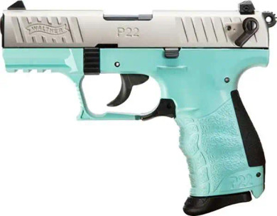 WALTHER P22Q 22LR PISTOL 3.42" ANGEL BLUE 2-10RD WALT5120760