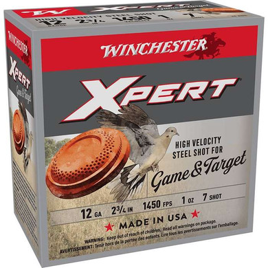 WINCHESTER SUPER X XPERT 12 GA 2-3/4" LSZ 1 OZ #7 STL HV 25 RD/BX 10 BX/CS WINCWE12GTHV7