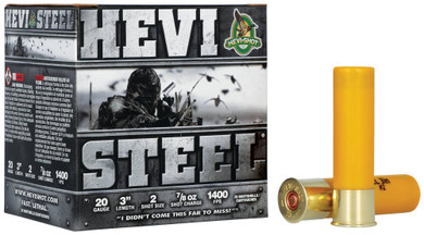 HEVI-SHOT HEVI-STEEL 20GA 3IN 7/8OZ #2 25 RD/BX 10 BX/CS HEVIHS62002