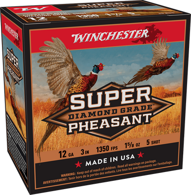 WINCHESTER SUPER PHEASANT DIAMOND GRADE 12 GA 3" #5  1-5/8 OZ 25 RD/BX 10 BX/CS WINCSPDG1235