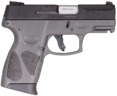 Taurus 1G2C93112G G2C  Compact Frame 9mm Luger 12+1 3.26" Matte Stainless Steel Barrel, Matte Black Serrated Alloy Steel Slide, Gray Polymer Frame w/Picatinny Rail & Polymer Grip, Right Hand 105547
