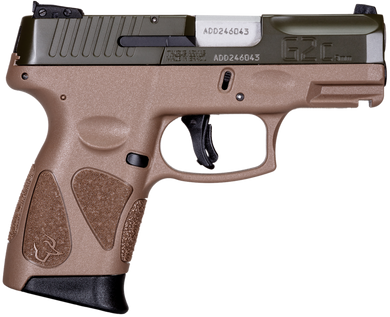 Taurus 1G2C93B12B G2C  Compact Frame 9mm Luger 12+1, 3.26" Matte Stainless Steel Barrel, Moss Green Cerakote Serrated Steel Slide, Bronze Cerakote Polymer Frame w/Picatinny Rail 150903