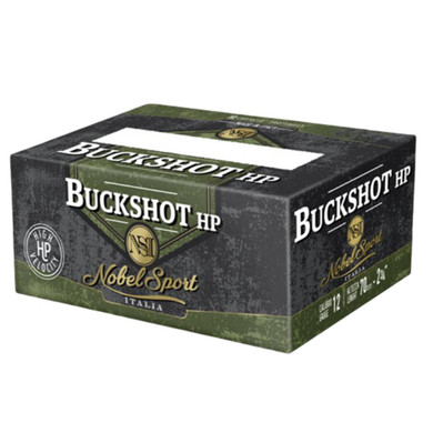 Noble Sport Plumbum Buckshot Shotshells 12 ga 2-3/4" 12 pellet 1290 fps #00 250/ct Case (25-10/ct Boxes) EPANS1200BK10C