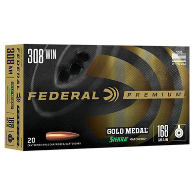 FED GOLD MEDAL 308WIN 168GR SIE MK BTHP 20/10 FED GM308M